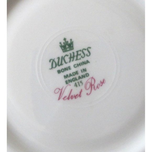 Vintage Duchess Velvet Rose Bone China Footed Cup and Saucer Pink Roses - Picture 9 of 9